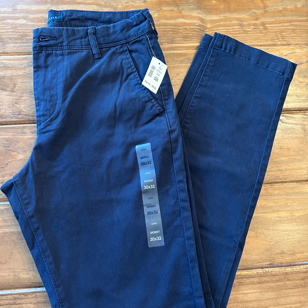 Men's Aeropostale Slim Fit Size 30x32 Navy Pants